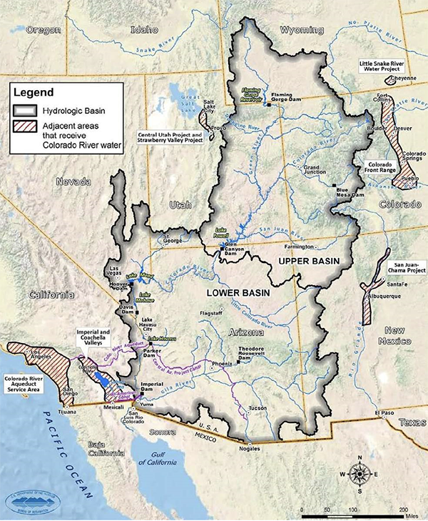 Figure 29. Map courtesy from the USBR 2012 ColorFigure 29. Map courtesy from the USBR 2012 Colorado River Basin Study.ado River Basin Study.